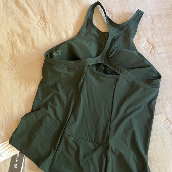 Athleta Swimming Set Green New with Tags Tankini set XL - Picture 3 of 8